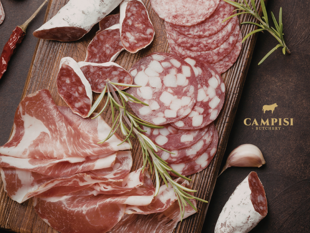 cured meats near me ,salumi meat , salumi set , cured meats ,Italian butchery, Organic Butcher sydney, types of salumi 